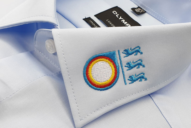 Hemd bestickt mit Logo Fachverband Heizung Sanitär Baden-Württemberg