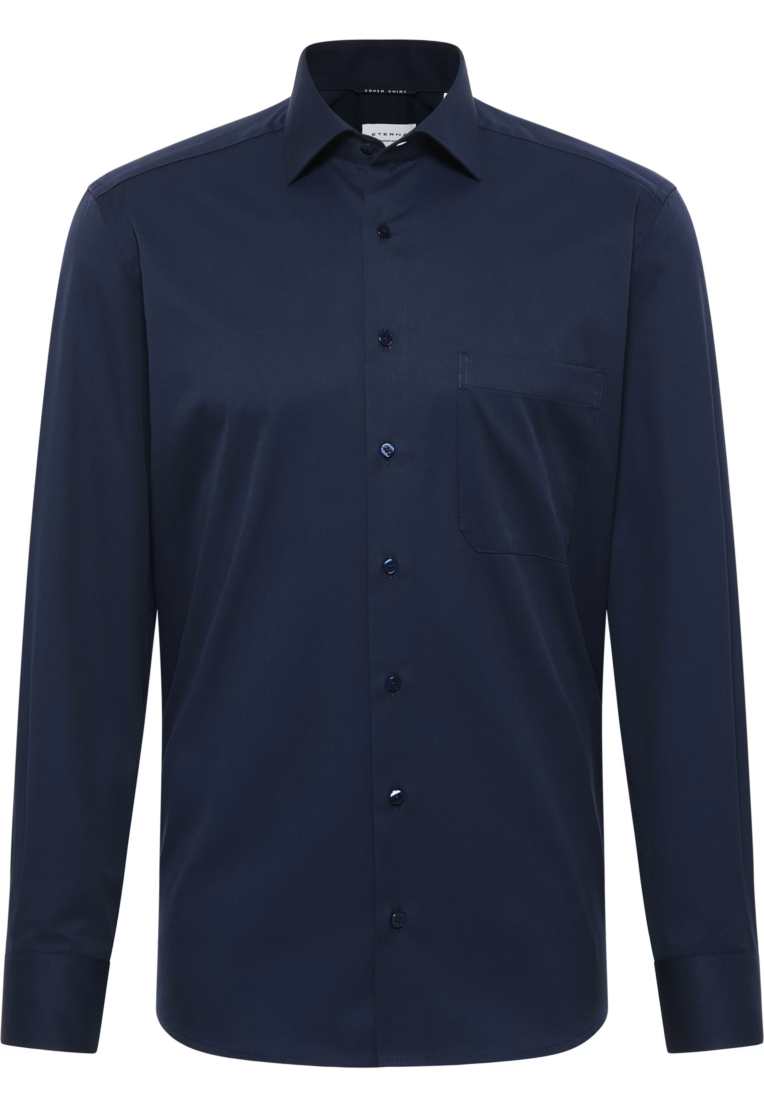Twill-Hemd ETERNA COVER SHIRT Comfort Fit, marine, Langarm, mit Brusttasche