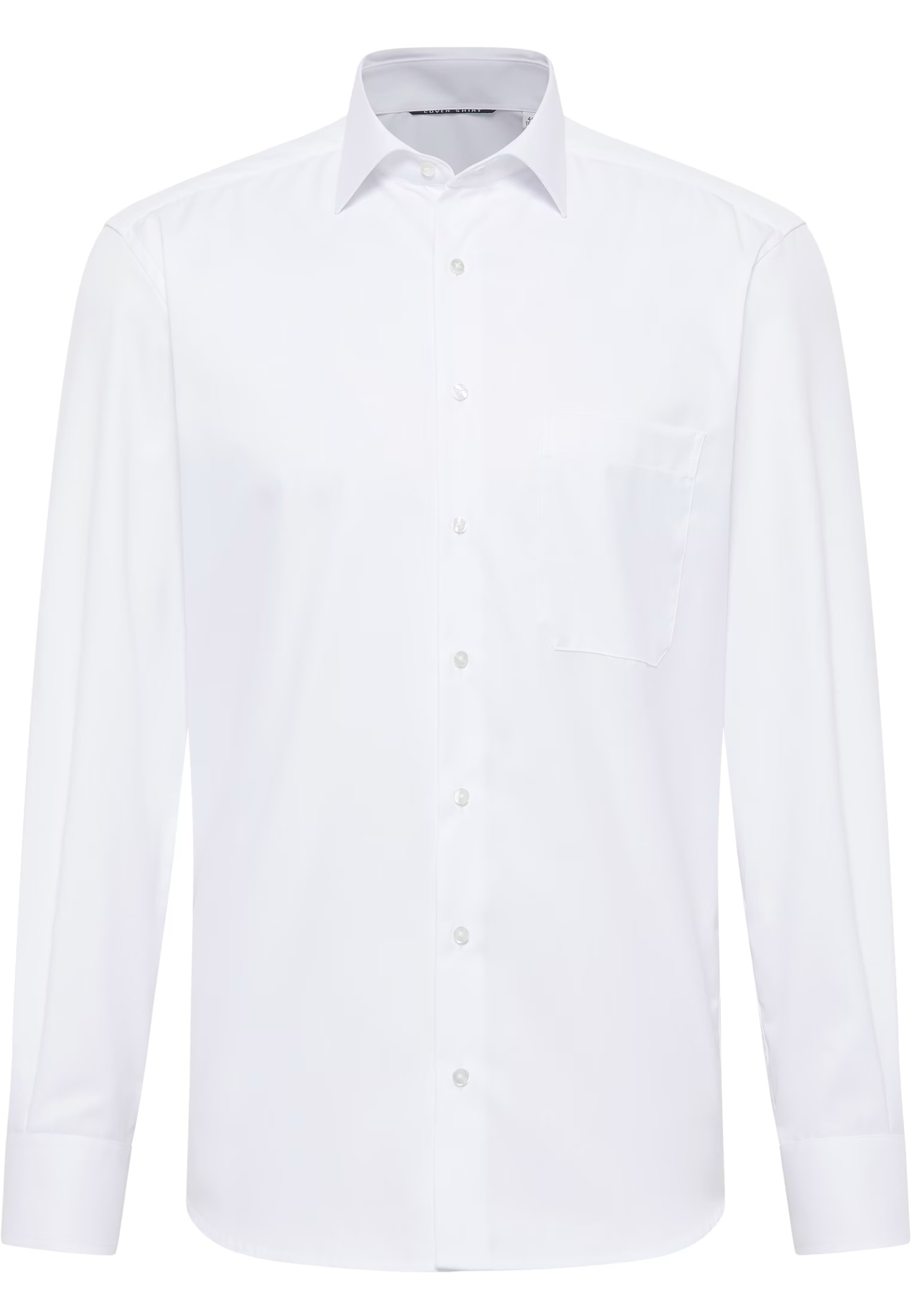 Twill-Hemd ETERNA COVER SHIRT Comfort Fit, weiß, Langarm, mit Brusttasche