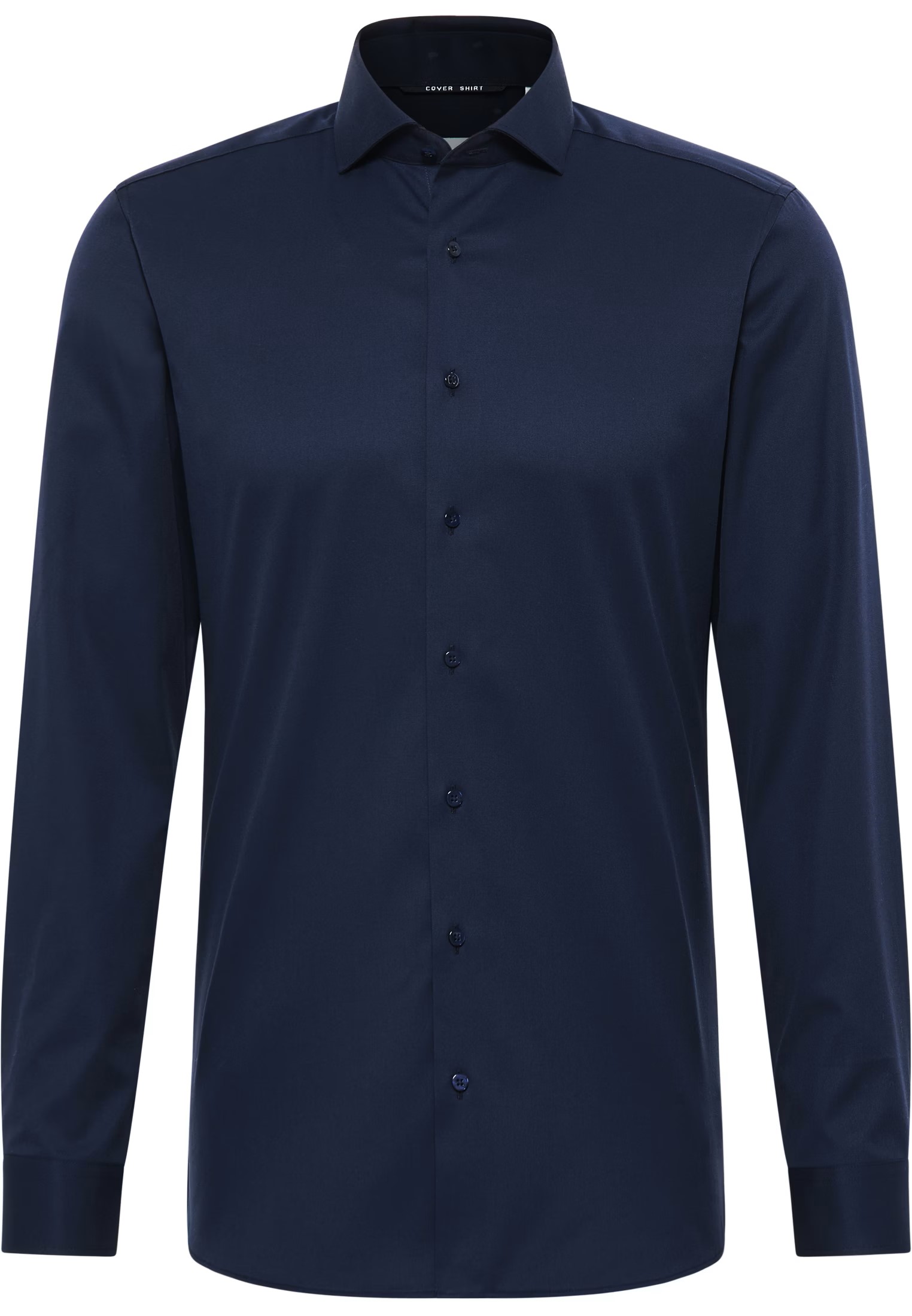 Twill-Hemd ETERNA COVER SHIRT Slim Fit, marine, Langarm, ohne Brusttasche