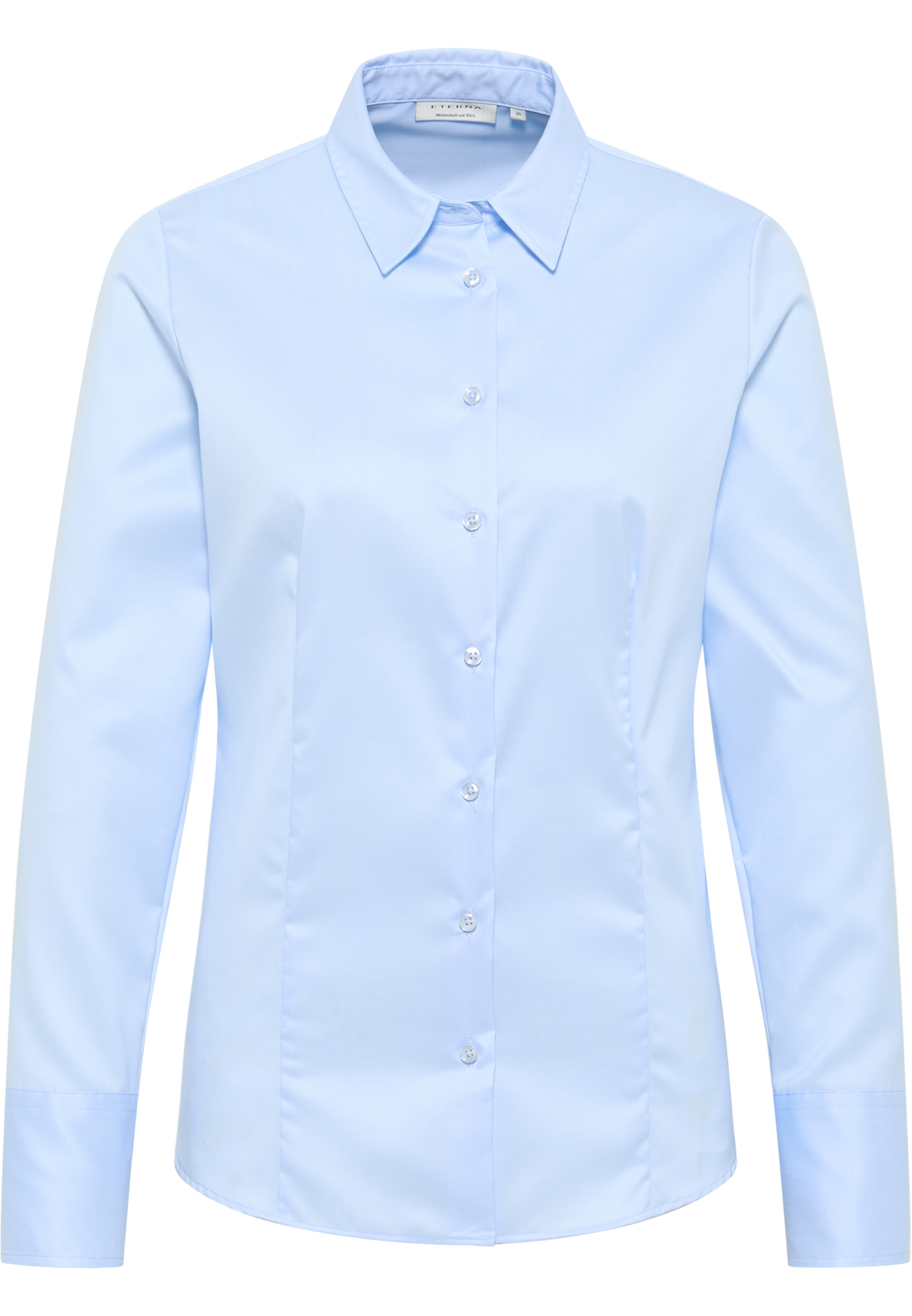 Twill-Bluse ETERNA COVER SHIRT Regular Fit, skyblue, Langarm