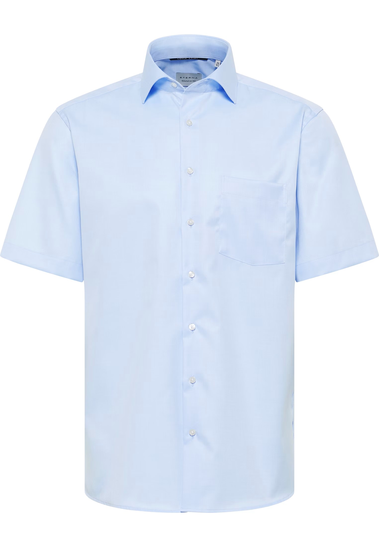 Twill-Hemd ETERNA COVER SHIRT Modern Fit, skyblue, Kurzarm, mit Brusttasche