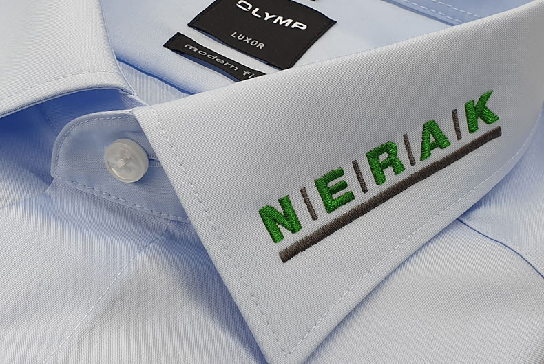 OLYMP-Business-Hemd besticken lassen NERAK-Logo