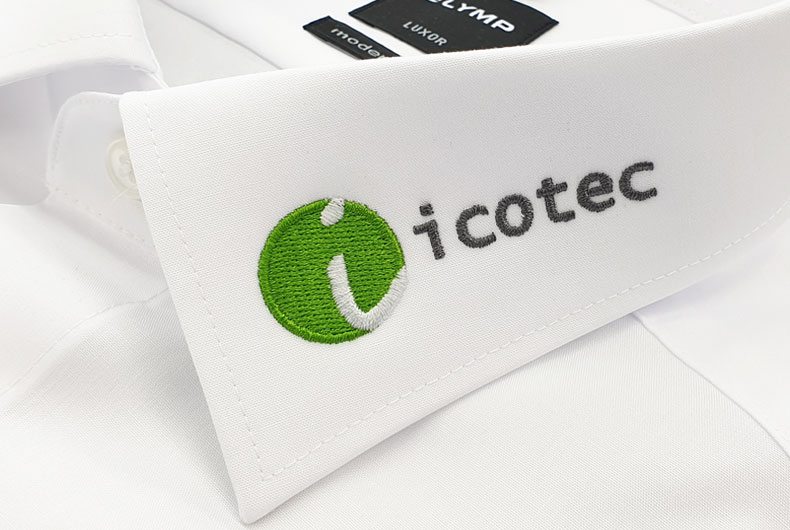 Hemd bestickt icotec-Logo