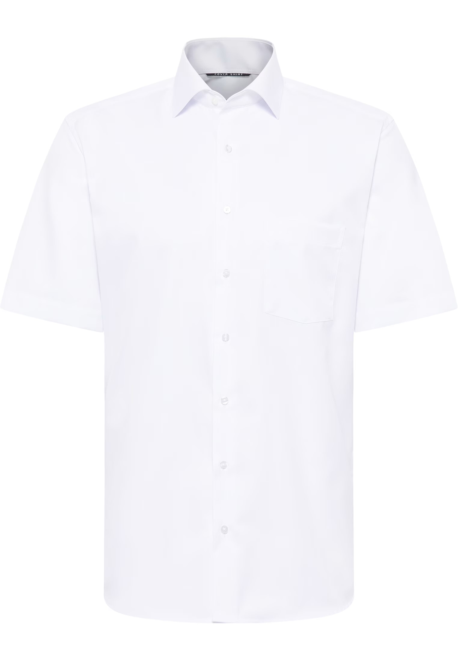 Twill-Hemd ETERNA COVER SHIRT Modern Fit, weiß, Kurzarm, mit Brusttasche
