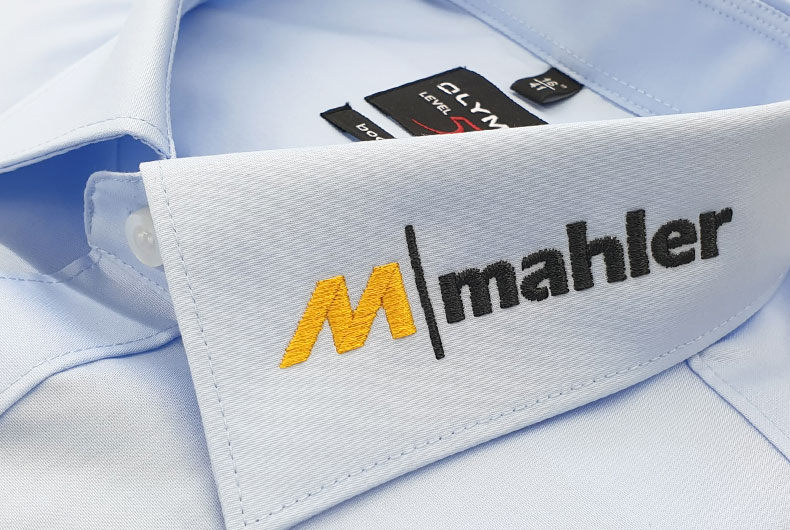 Hemd besticken lassen mit Firmenlogo Autohaus Mahler