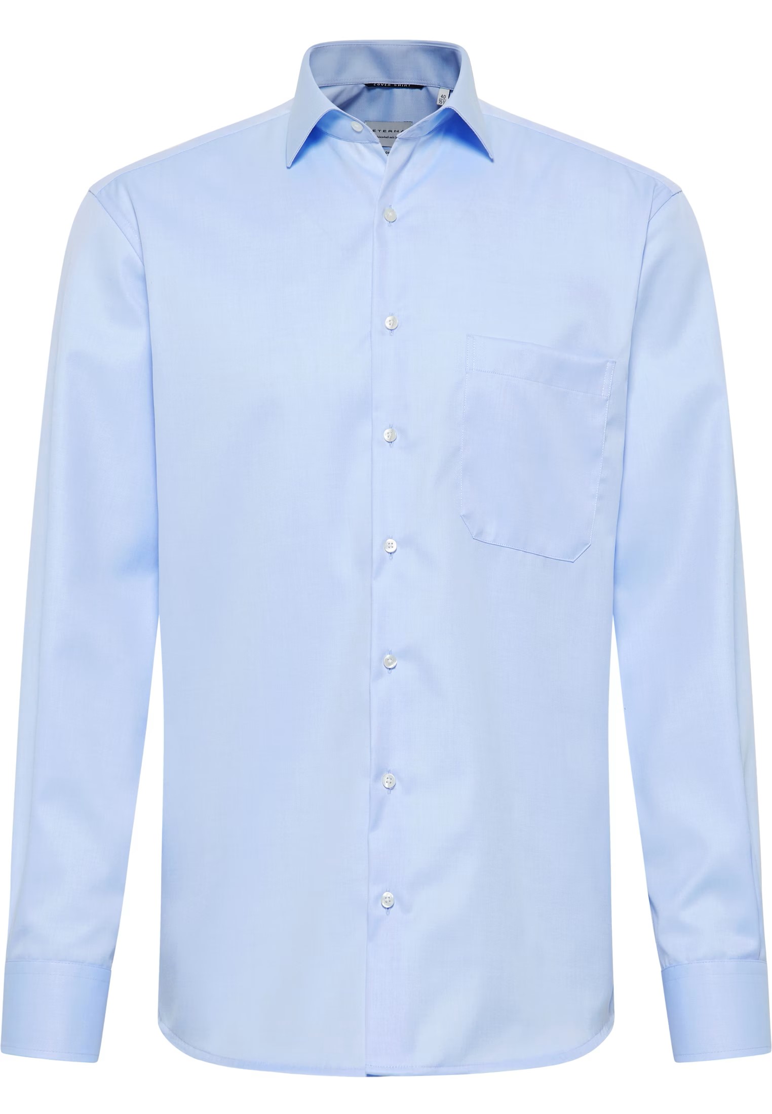 Twill-Hemd ETERNA COVER SHIRT Comfort Fit, sykblue, Langarm, mit Brusttasche