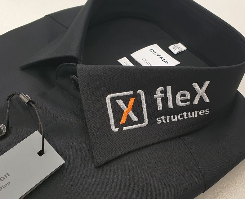 Hemd mit Firmenlogo "FLEX"