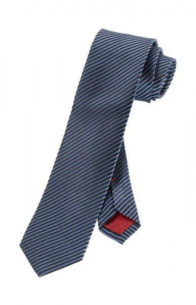 OLYMP Krawatte slim 6 cm -blau gestreift-