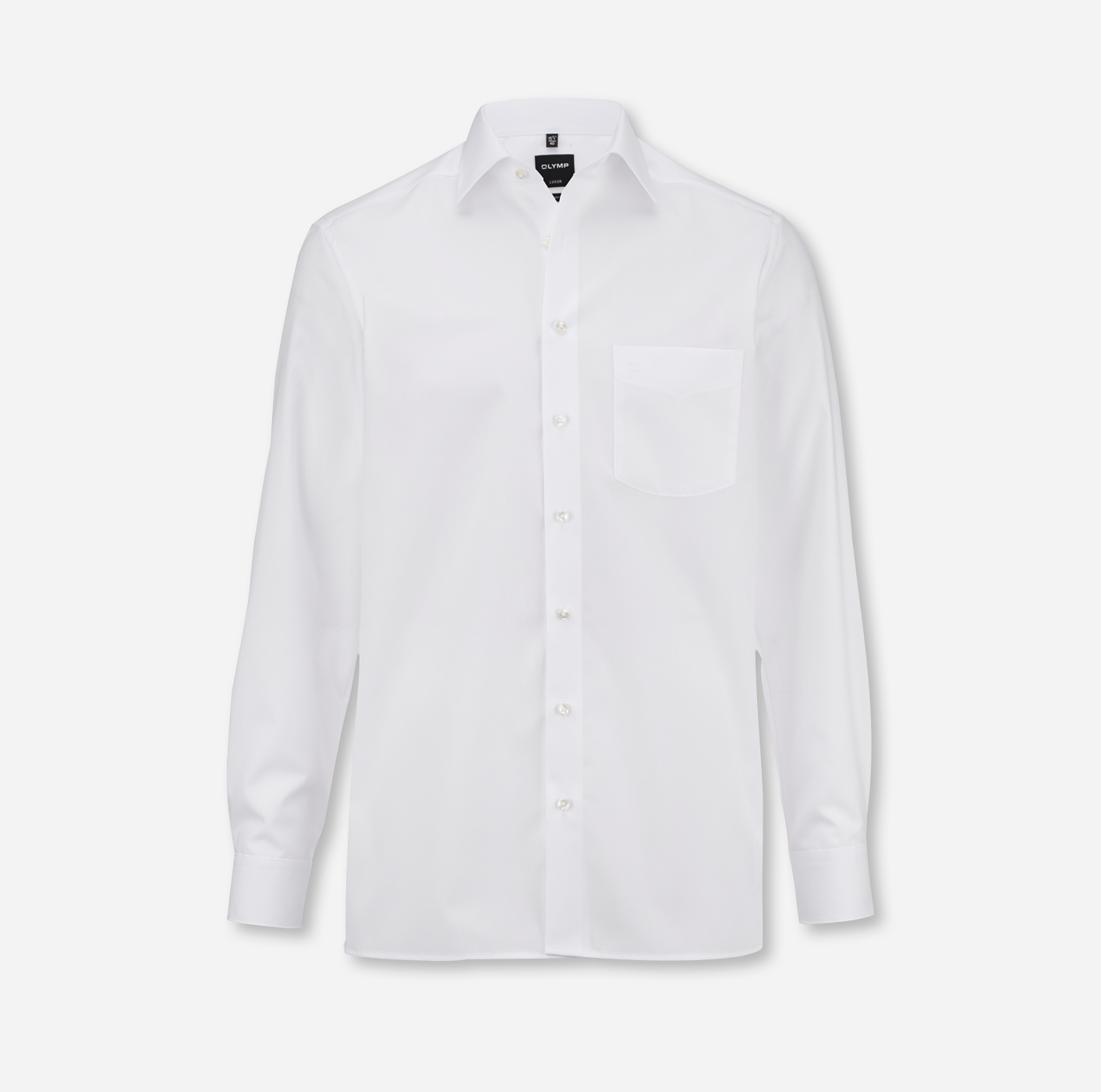 Langarm-Hemden mit Logo besticken: OLYMP Luxor modern fit in weiß