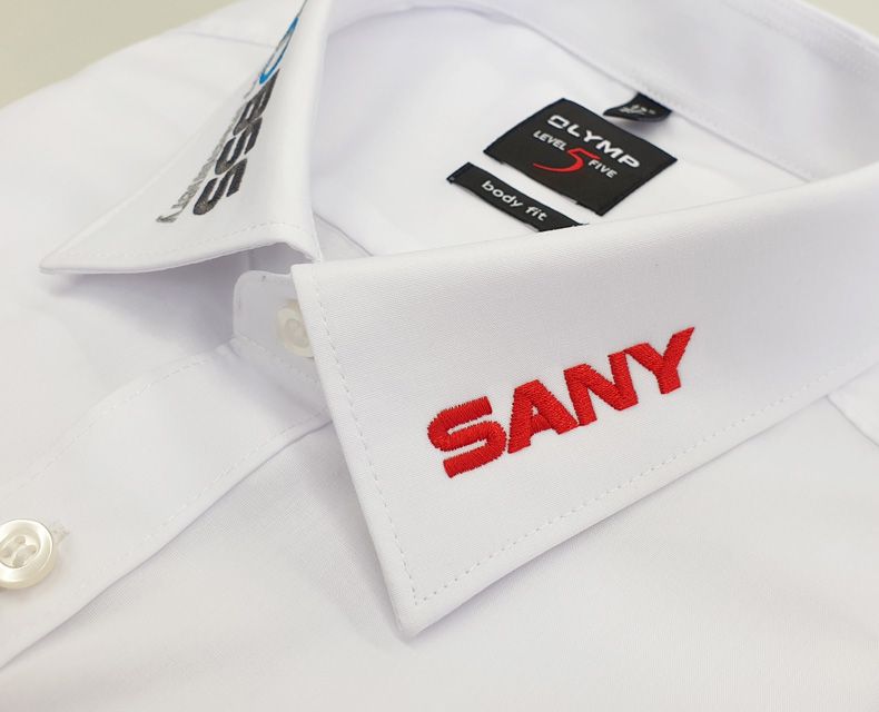 Business-Hemd mit Bestickung - Firmenlogo SANY